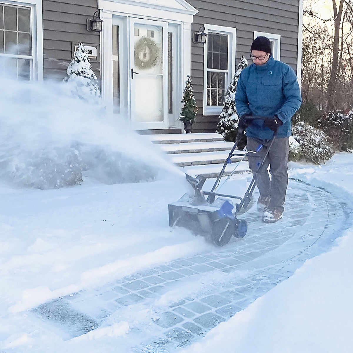Snow Joe Snow Blower IONMAX, Cordless Electric Kit with LED Light, 24V-X2-SB18-TV1