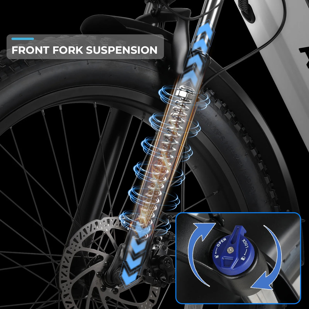 ANCHEER Electric Bike for Adults Peak 1000W Electric Bicycle 48V 15AH Battery Electric Bike 26" x 4.0" Fat Tire Mountain 28MPH 7 Speed Gears Electric Bike, Rear Rack,UL2849