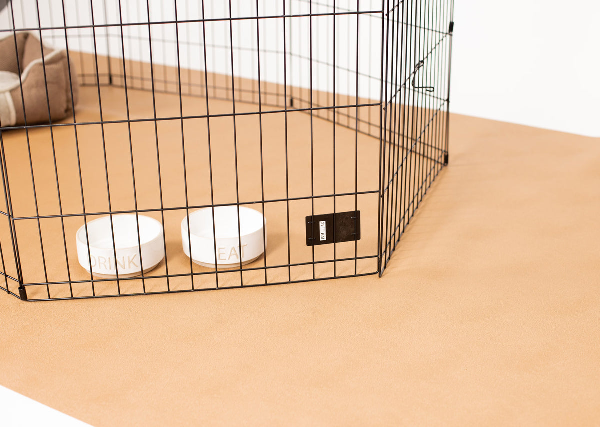 G-Floor 7.5' x 17' Vinyl Levant Pet Friendly Carpet Protector for Dogs & Cats - Midnight Black