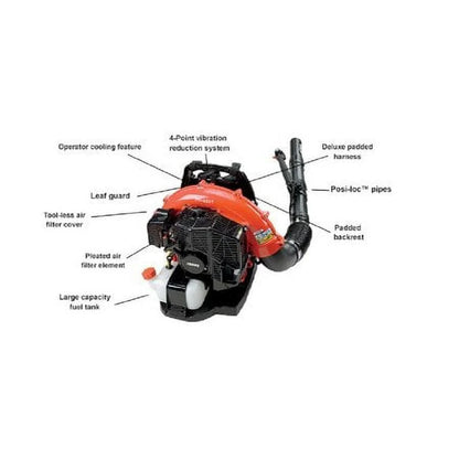 ECHO PB-580T Backpack Leaf Blower, Gas, 510 Cfm, 215 mph