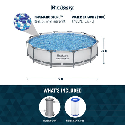 Bestway Steel Pro MAX 10' x 30" Above Ground Pool Set Round