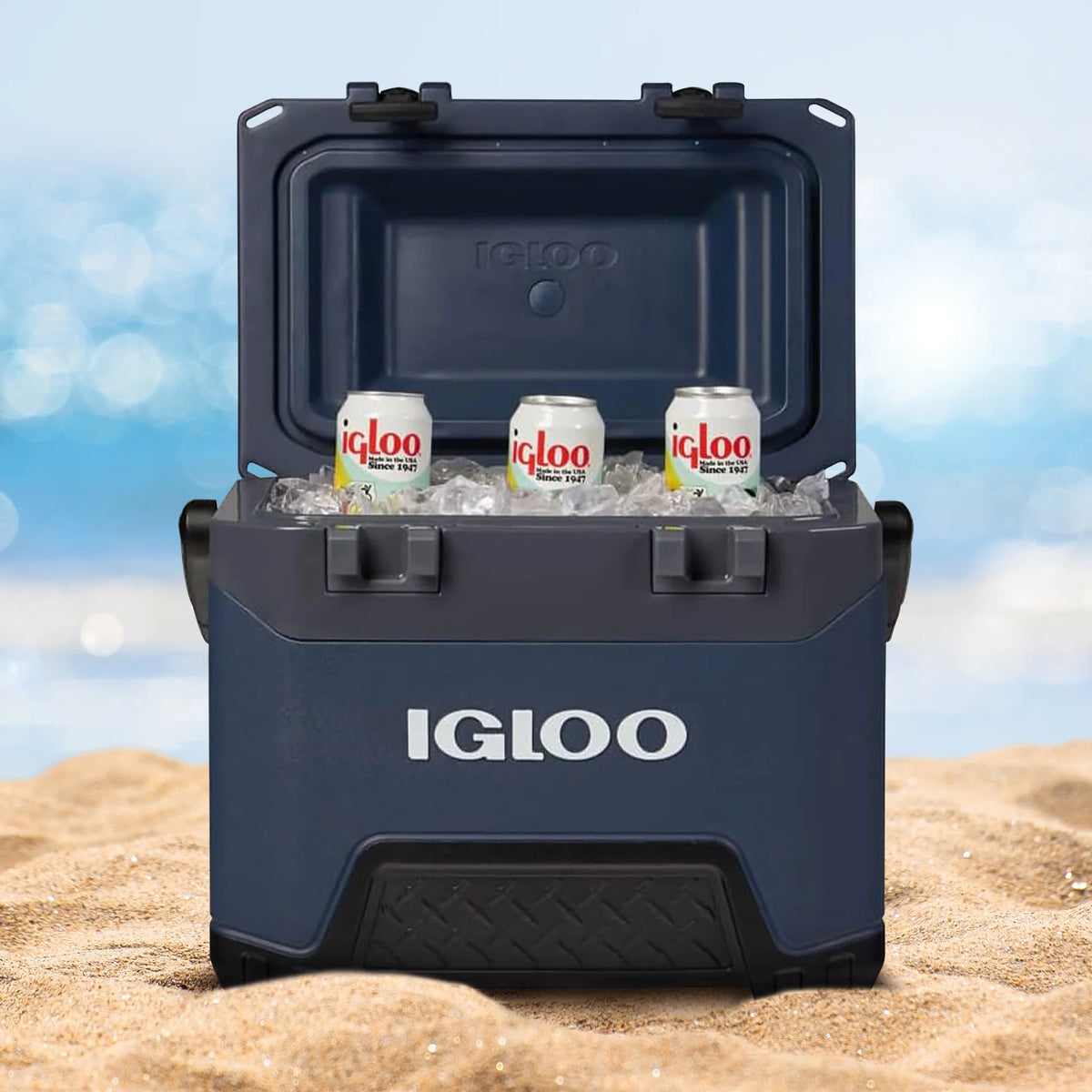 Igloo BMX 25 Quart Ice Chest Cooler with Cool Riser Technology, Rugged Blue