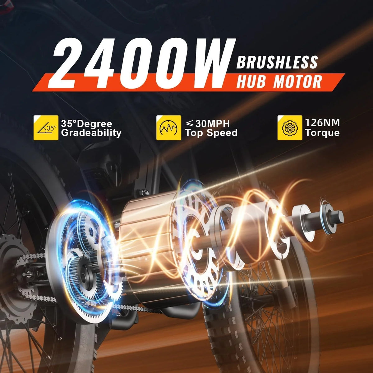 Ridingtimes GT73 Electric Dirt Bike for Adults 2400W 48V 37MPH 36.4AH Dual Battery 85 Miles Range 25" Tires UL2849 Certified