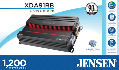 JENSEN XDA91RB Class-D Mono Amplifier with 240 Watts x 1 RMS,1200 Watts Peak Power