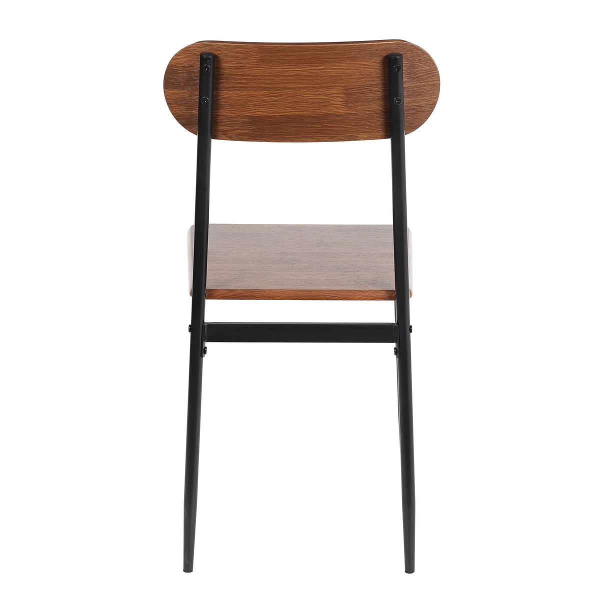 Mainstays 5-Piece Modern Wood & Metal Dining Room Set, Seats 4 for Indoor, Walnut Color