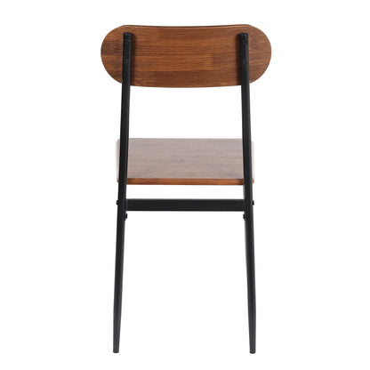 Mainstays 5-Piece Modern Wood & Metal Dining Room Set, Seats 4 for Indoor, Walnut Color