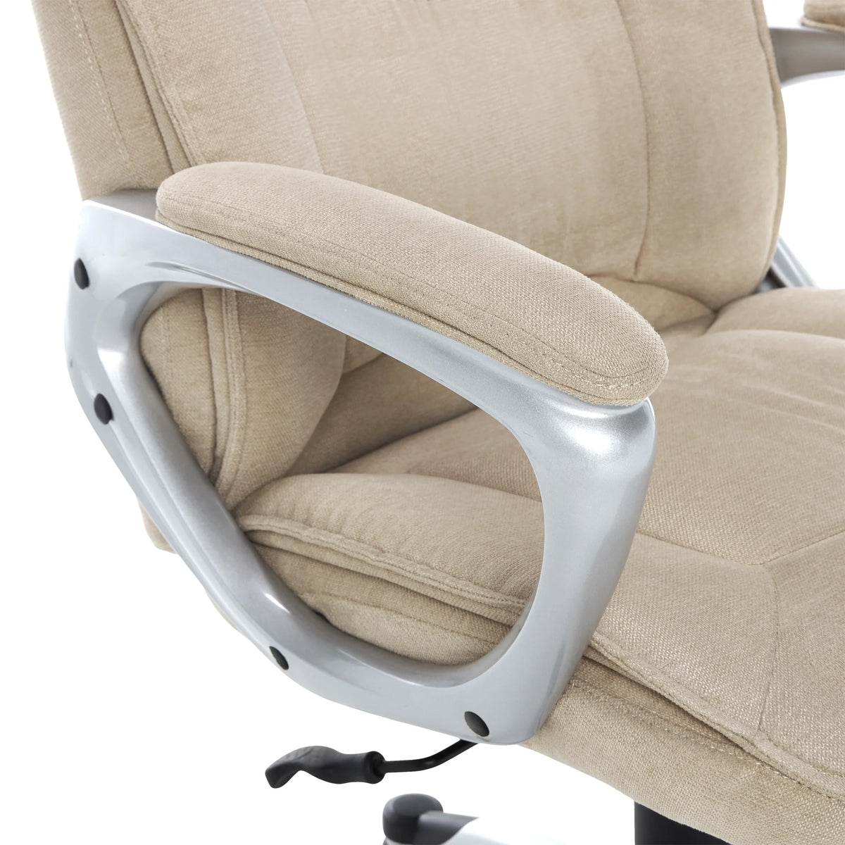 Serta Hannah Office Chair in Fawn Tan Linen Metallic Finish