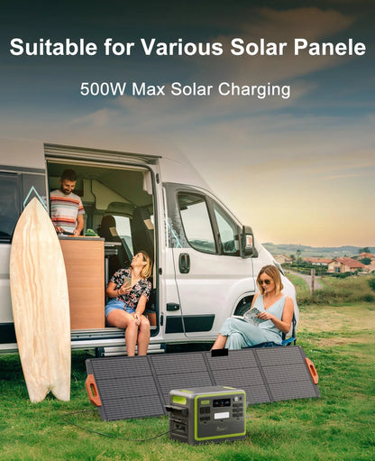 FOSSiBOT Portable Power Station FOSSiBOT 2400 2048Wh LiFePO4 Battery Solar Generator,2400W AC Output for Outdoor Camping,Home Backup,Emergency,RV