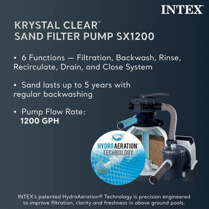 Intex 18Ft x 52In Ultra XTR Rectangular Frame Swimming Pool Kit with Canopy