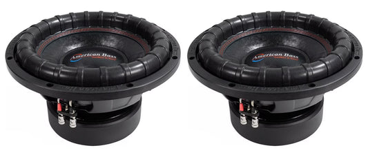 (2) American Bass ELITE-1244 2400w 12" Competition Car Subwoofers 3" Voice Coils