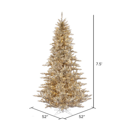 Vickerman 4.5' Champagne Fir Artificial Christmas Tree, Warm White Dura-lit LED Lights
