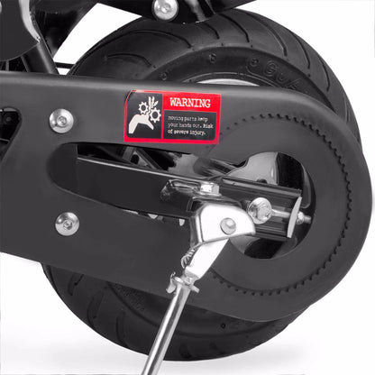 XtremepowerUS 40cc 4-Stroke Pocketbike, EPA Gas Motorbike for Kids, Dual Brake, Ride On Toy, Blue