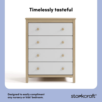 Storkcraft Alpine 4 Drawer Nursery Dresser, White