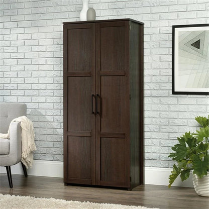 Pemberly Row Contemporary Engineered Wood Pantry in White Finish