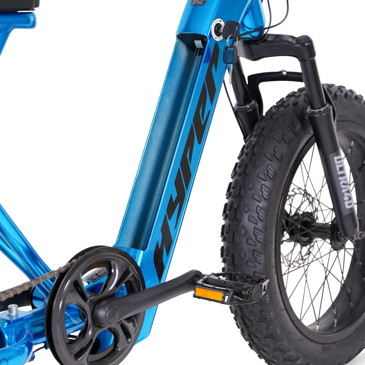 Hyper Bicycles Ultra 40 20" 36V Electric Bike for Adults, 250W E-Bike Motor, Matte Black