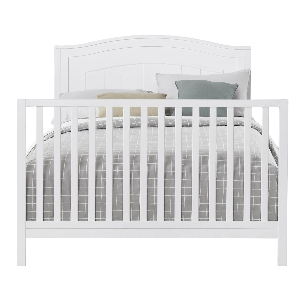 Oxford Baby North Bay 4-in-1 Convertible Crib, Snow White, GREENGUARD Gold Certified, Wooden Crib