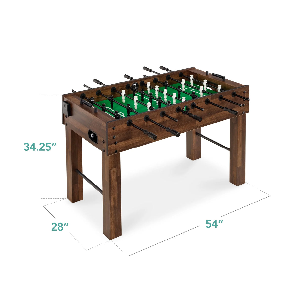 Best Choice Products Large 54in Full-Size Foosball Table for Home, Game Room w/ 2 Balls, 2 Cup Holders - Natural