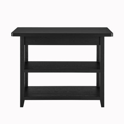 Better Homes & Gardens Reading Wood Kitchen Island with 2 Shelves and Drawers, Walnut Color