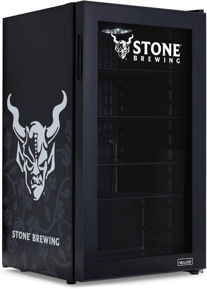 Beverage Refrigerator Cooler | 126 Cans Free Standing with Right Hinge Glass Door | Mini Fridge Beverage Organizer Perfect For Beer, Wine, Soda, And Cooler Drinks
