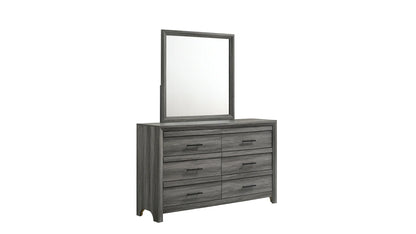 Denver Modern Style 4PC Full Size Bedroom Set Made With Wood in Gray Colour