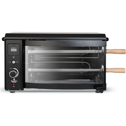 Brazilian Flame 2-Skewer Brazilian Rotisserie Electric Grill in Red
