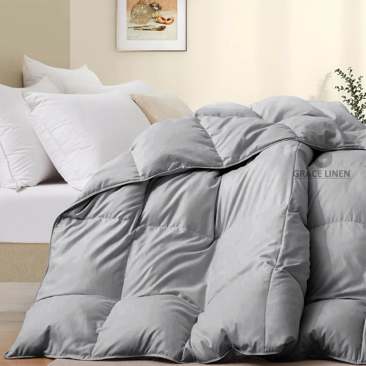 Bedding Comforter Cal King Size, Duvet Insert, Quilted Comforter with Corner Tabs, All Season Lightweight Quilt, Down Alternative Hotel Comforter Cal King Size 96X102 Baby Pink