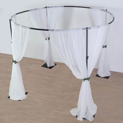 Efavormart 10ft | 4 Post Gold Metal DIY Photography Backdrop Stand, Wedding Arch Canopy Tent