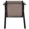 BizChair 5 Pack Black Outdoor Stack Chair with Flex Comfort Material and Metal Frame