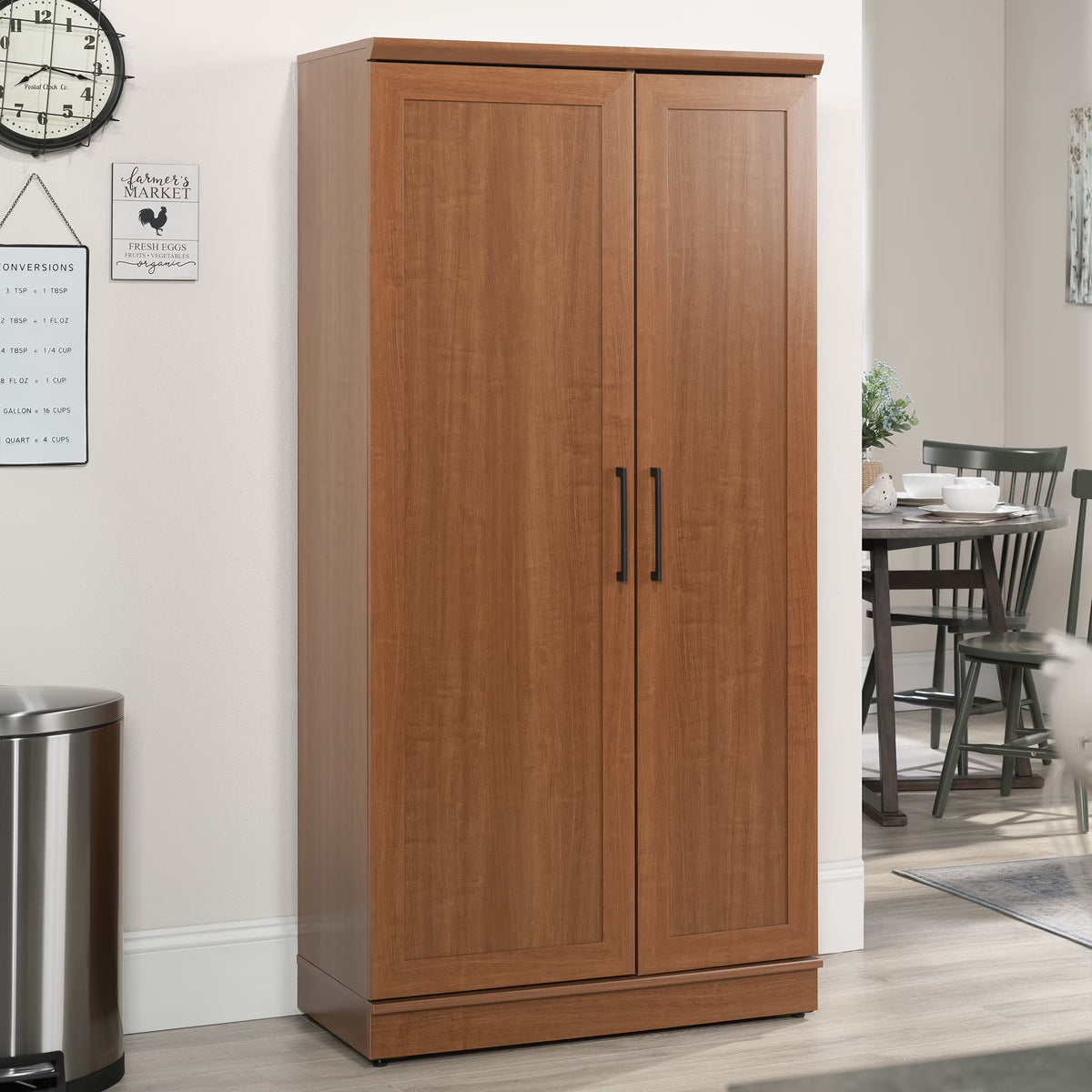 Sauder Homeplus Storage Cabinet, Sienna Oak Finish