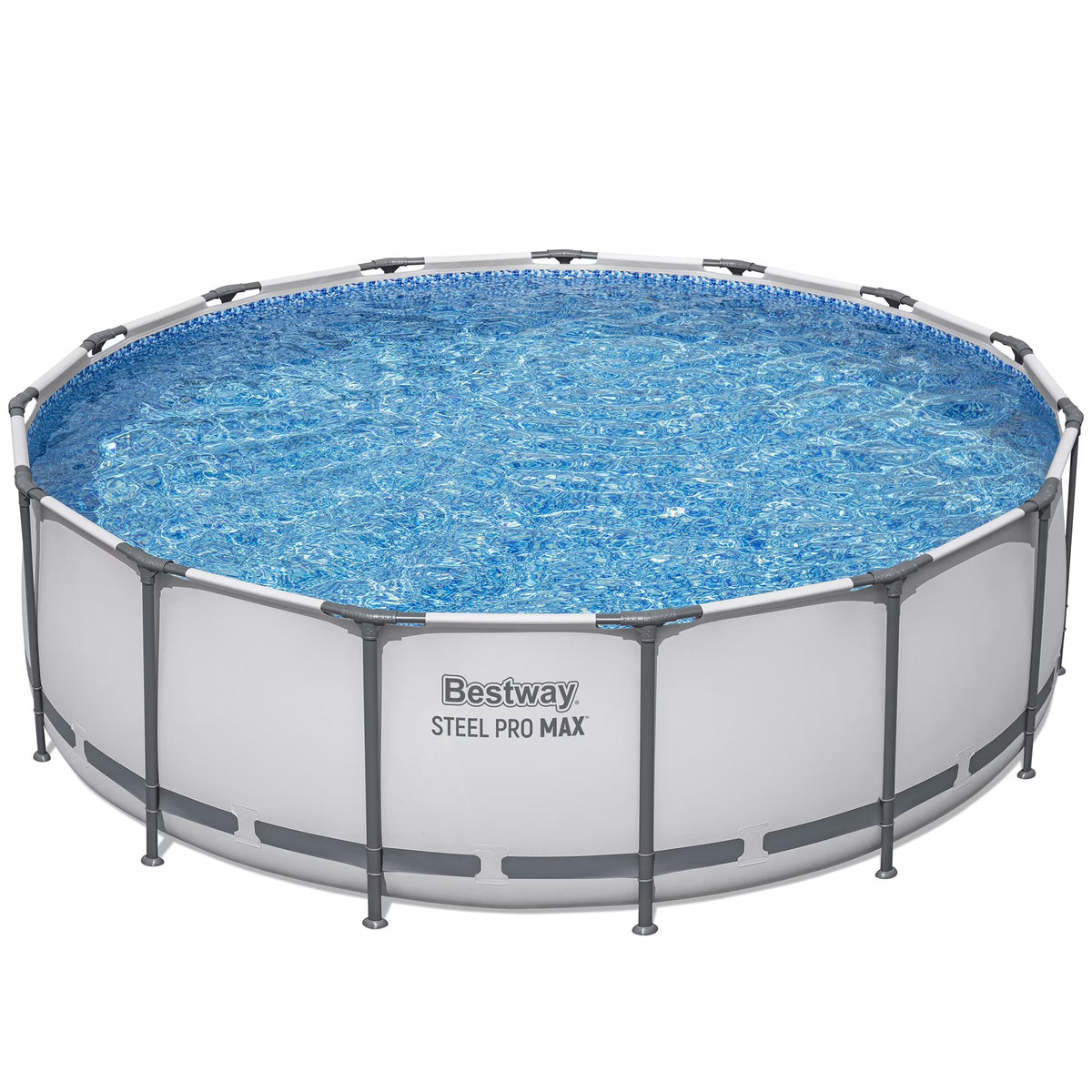 Bestway: Steel Pro MAX 15' X 48" Above Ground Pool Set - 4231 Gallon, Outdoor Family Pool, Corrosion & Puncture Resistant, Includes Filter, Pump, Ladder & Cover
