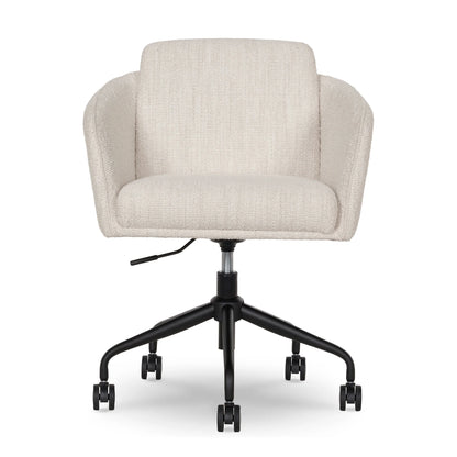 Better Homes & Gardens Juliet Office Chair, Ivory Boucle and Matte Black