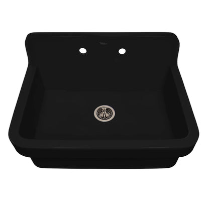 Whitehaus Old Fashioned Country Fireclay Utility Sink with High Backsplash