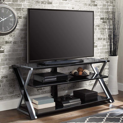 Whalen Xavier 3-in-1 Television Stand for TVs up to 70", Black