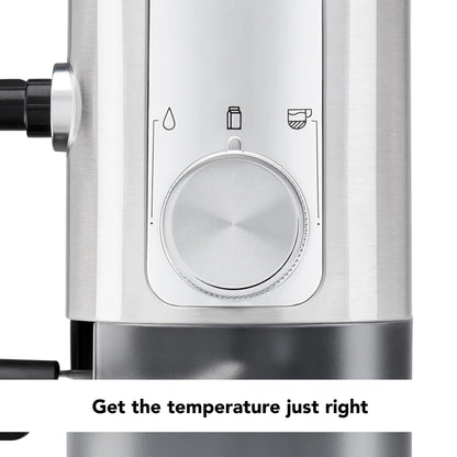 KitchenAid Metal Semi-Automatic Espresso Machine and Automatic Milk Frother Attachment Bundle