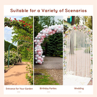CAMSCH 85'' Premium Outdoor Wooden Arbor Arch with Trellis, Straight top, Pergola Arch for Climbing Plants, Wood Garden Yard Lattice, Wedding Arch for Ceremony, 63''(L) x 26''(W) x 85''(H)