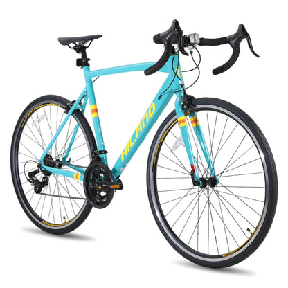 Hiland Aluminum Road Bike,Shimano 14 Speeds, 53/57cm Frame, Racing Bike for Men Mens Racing Bike
