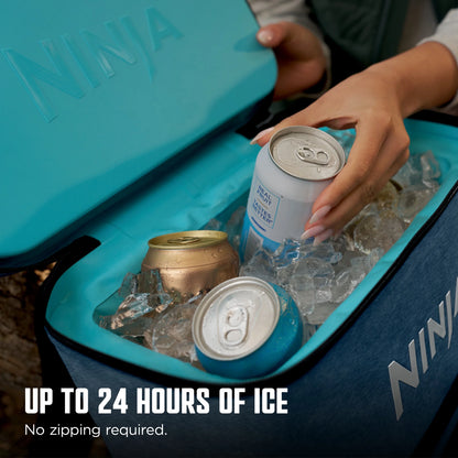 Ninja Outdoor FrostVault Go 24-Can Soft Cooler with Cold Dry Zone, Lakeshore Blue - FF124NV