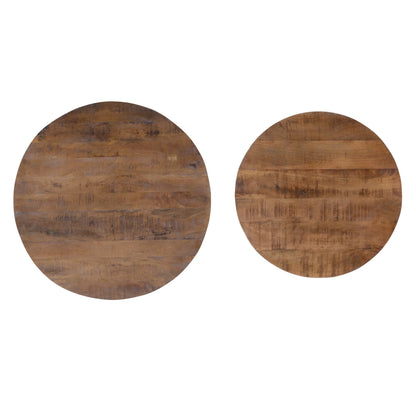 Darden Bohemian Nesting Coffee Tables, Set of 2, Black/Brown