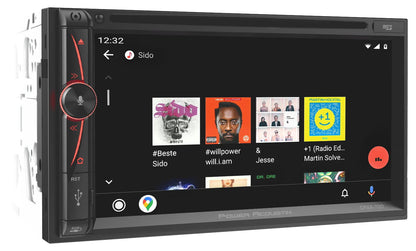 Power Acoustik CPAA-70D Apple CarPlay/Android Auto Receiver with 7" Touchscreen and Bluetooth, Double DIN
