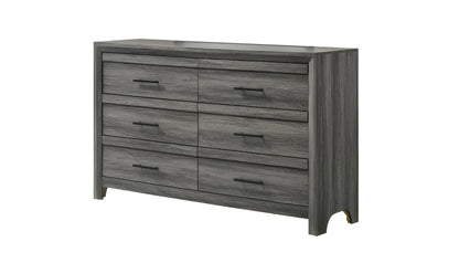 Denver Modern Style 4PC Full Size Bedroom Set Made With Wood in Gray Colour