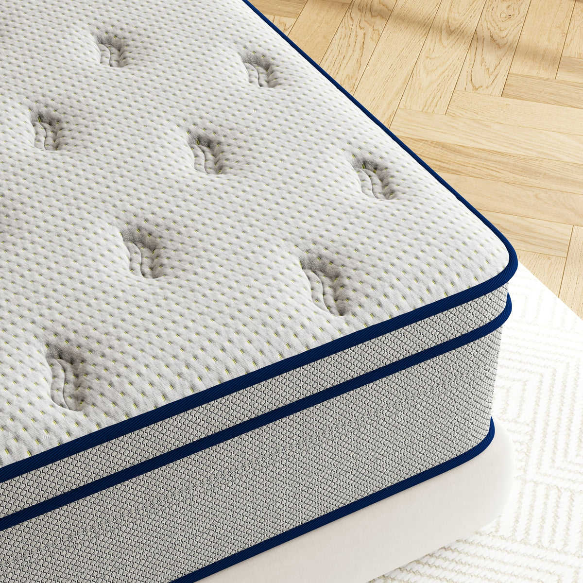 Twin Size Mattresses, 12 Inch Hybrid Memory Foam Individual Pocket Springs Twin Bed Mattress in a Box with Pressure Relief, Motion Isolation, CertiPUR-US, 100 Nights Trial