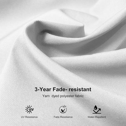 PURPLE LEAF 9 �� 11.5 FT Patio Umbrella White Cantilever Offset Umbrella Rectangle Outdoor Umbrella with 360�� Rotation for Garden Deck Pool, Beige