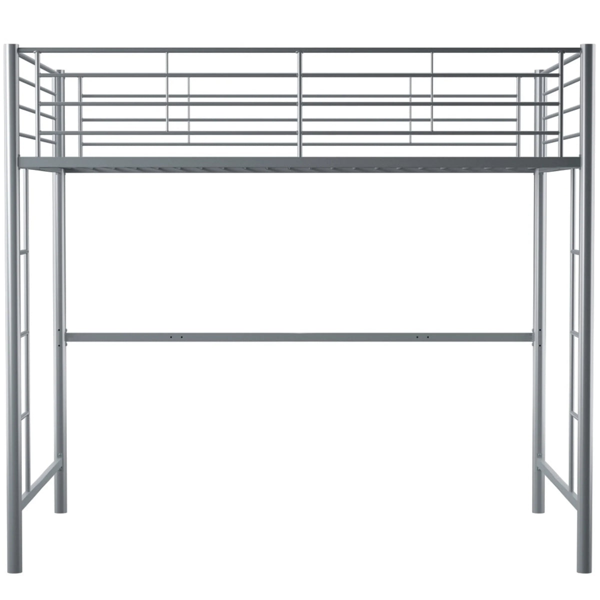 Walker Edison Sunset Modern Powder-Coated Steel Metal Full Loft Bunk Bed - Black