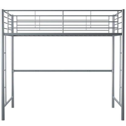 Walker Edison Sunset Modern Powder-Coated Steel Metal Full Loft Bunk Bed - Black
