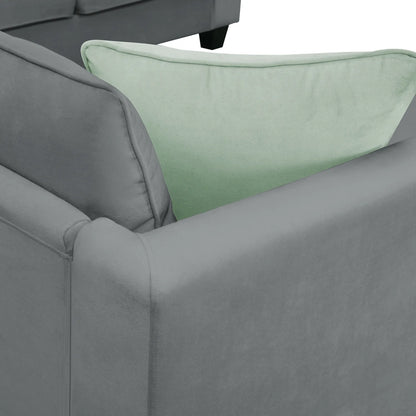 Harper & Bright Designs Modular Sectional Sofa with Ottoman Couch L Shape Corner Sofa Sets 7 Seats Fabric Couch for Living Room, Black, 112 * 87 inch