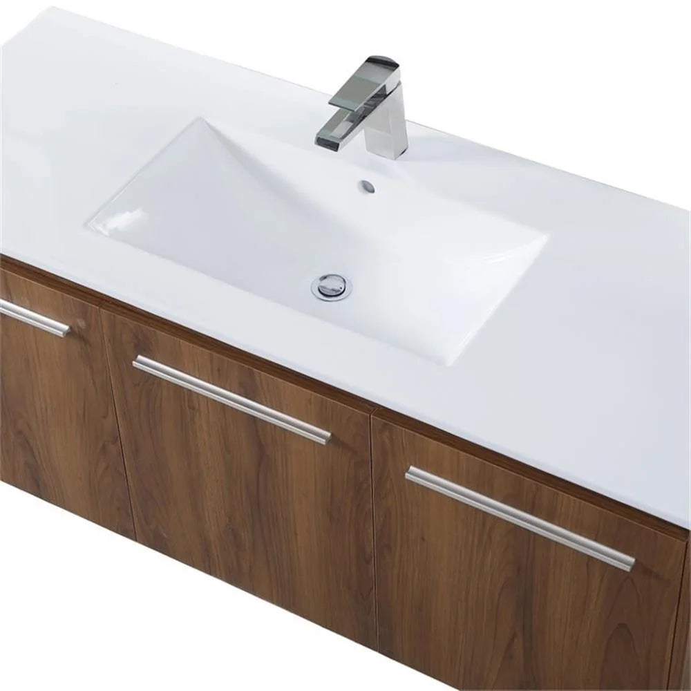 Elegant Kitchen and Bath 48 Inch  Single Bathroom Floating Vanity In Concrete Grey