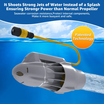 Electric Enigne Trolling Motor for SUP, Fishing Kayak, Belly Boat, 8KM/H Underwater Thruster SUP Paddle Board, (Battery not Included)