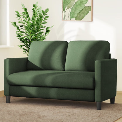 Domusensus Sofas for Living Room, 82" Loveseat Sofa, Couches for Living Room Included 2 Pillows, Teddy Fleece Love Seat Couches, Small Couch, Blue