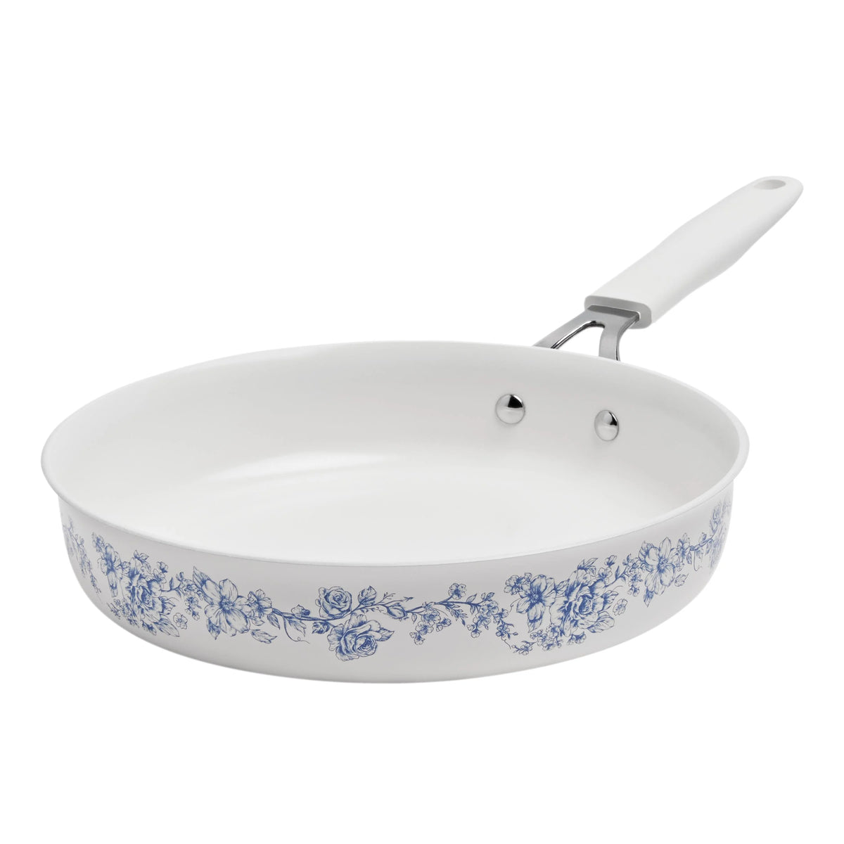 The Pioneer Woman 12-Piece Classic Ceramic Cookware Set, Agatha Blue
