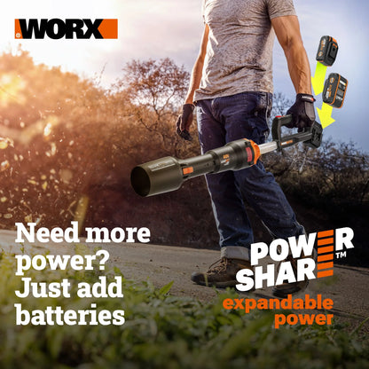 Worx WG543.9 20V Power Share LEAFJET Cordless Leaf Blower with Brushless Motor - TOOL ONLY